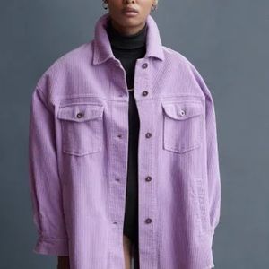 🎉HP🎉 Zara Lavender Corduroy Jacket, Sz M
